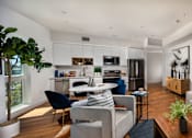 Thumbnail 5 of 26 - Living Room With Dining Area at Mariposa on 3rd, California
