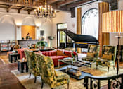 Thumbnail 21 of 36 - lobby with piano  at Villa Carlotta – Furnished Apartments, Los Angeles, CA, 90028
