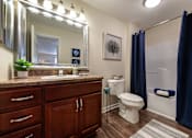 Thumbnail 4 of 11 - Full bathroom with vanity in 2 bedroom apartment for rent in Hampton, VA