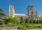 Thumbnail 14 of 20 - a cathedral with a garden in front of it