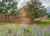 Thumbnail 6 of 6 - a brick building with trees in front of it