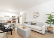 Thumbnail 4 of 26 - a living room with a couch and a chair