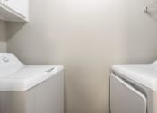 Thumbnail 9 of 29 - a white washer and dryer in a laundry room with two white washes