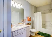 Thumbnail 27 of 29 - a bathroom with a sink and a toilet and a shower