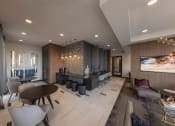 Thumbnail 13 of 30 - a rendering of a hotel lobby with a bar and dining area