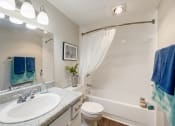 Thumbnail 8 of 20 - a bathroom with a sink toilet and tub and a mirror