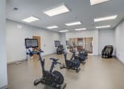 Thumbnail 15 of 23 - a fitness room with exercise bikes and cardio equipment