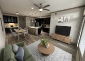 Thumbnail 30 of 33 - a living room with a couch and a table