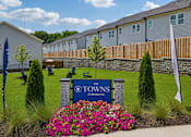 Thumbnail 2 of 37 - A sign that says "The Towns" is in front of a building.