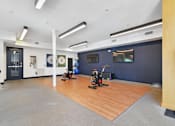 Thumbnail 20 of 33 - the gym with weights and cardio equipment