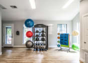 Thumbnail 16 of 32 - yoga and gym in luxury austin apartment