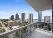 Thumbnail 42 of 66 - a view of the miami skyline from a balcony
