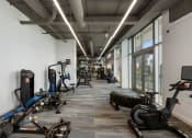 Thumbnail 16 of 66 - an image of a gym with weights and cardio equipment