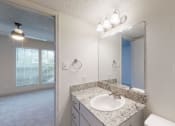 Thumbnail 16 of 32 - a bathroom with a sink and a mirror