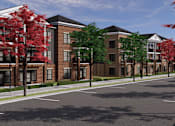 Thumbnail 22 of 37 - a rendering of a new apartment building on a city street