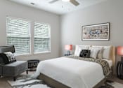 Thumbnail 5 of 26 - Bedroom With Ceiling Fan at Greys Harbor at Lake Norman, Huntersville, NC 28078