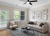 Thumbnail 4 of 26 - Living Room With Ceiling Fan at Greys Harbor at Lake Norman, North Carolina, 28078