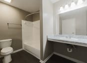 Thumbnail 12 of 33 - bathroom with vanity mirror in west houston luxury apartments