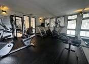 Thumbnail 34 of 36 - a gym with cardio equipment and windows in a building