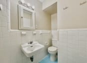 Thumbnail 9 of 11 - a bathroom with a sink and a toilet and a mirror