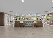Thumbnail 10 of 22 - the lobby of the olympic club with a bar and chairs