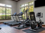 Thumbnail 31 of 49 - treadmill, elliptical, bicycle and other equipment in fitness room