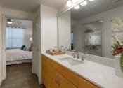 Thumbnail 21 of 49 - bathroom with white counter tops