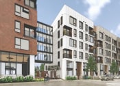 Thumbnail 20 of 42 - a rendering of an apartment building on a city street