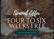 Thumbnail 1 of 29 - A promotional image advertising a "Special Offer" for "Four to Six Weeks Free".