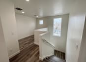 Thumbnail 23 of 46 - a view from the top of the ceiling of a room with white ceilings and white