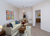 Thumbnail 3 of 21 - this is a photo of the living room of a 560 square foot, 1 bedroom apartment at