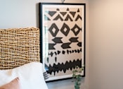 Thumbnail 6 of 30 - master bedroom lamp and wall decor