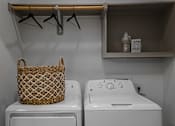 Thumbnail 12 of 33 - a laundry room with a washer and dryer