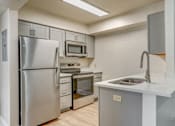 Thumbnail 2 of 44 - a kitchen with stainless steel appliances and a sink