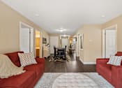 Thumbnail 7 of 36 - Large open living room at Heritage Trail Apartments in Terre Haute, IN.