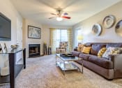 Thumbnail 25 of 33 - Living Room With Fireplace at Canter Chase Apartments, Louisville, KY, 40242
