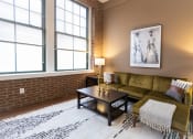 Thumbnail 10 of 22 - Modern Living Room at Harness Factory Lofts and Apartments, Indianapolis, IN, 46204