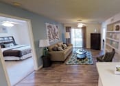 Thumbnail 11 of 24 - Living Area With Kitchen View at Residence at White River, Indianapolis, Indiana