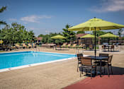 Thumbnail 32 of 38 - Picturesque Pool And Cabana Setting at Woodbridge Apartments, Louisville, KY
