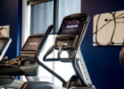 Thumbnail 28 of 36 - a row of treadmills in a gym at The Century at Purdue Research Park-Student, West Lafayette
