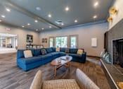 Thumbnail 9 of 38 - Posh Lounge Area In Clubhouse at Woodbridge Apartments, Louisville, Kentucky
