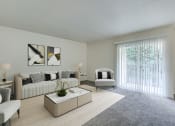 Thumbnail 5 of 28 - Sherwood Apartments- Township Sherwood- Modern Decor with Glass Sliding Doors and Wall-to-Wall Carpeting at TOWNSHIP SHERWOOD, Sherwood, OR, 97140
