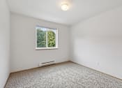 Thumbnail 40 of 74 - A room with a window and a carpeted floor.
