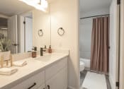 Thumbnail 9 of 38 - bathroom with shower and vanity at THE ARLO, Citrus Heights, 95621