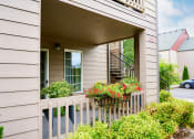 Thumbnail 4 of 24 - Private Patio with a Mini Garden Plot at Devonwood and First Place Apartments, Battle Ground Washington