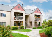 Thumbnail 2 of 24 - Outdoor Courtyard at Devonwood and First Place Apartments, Battle Ground, 98604