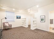 Thumbnail 17 of 36 - Carpeted Living Area at Palladian Apartments, Portland, OR 97201 ? 