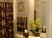 Thumbnail 15 of 15 - Bath sink vanity and shower at Bernwood Trace Apartments, Fort Myers 33966