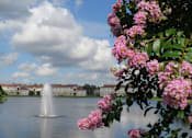 Thumbnail 14 of 14 - Mission Pointe apartments lake views and community exterior with fountain at Mission Pointe Apartments, Jacksonville