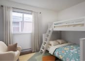 Thumbnail 45 of 52 - a bedroom with a bunk bed and a window at Fort Vancouver Terrace, Washington, 98661